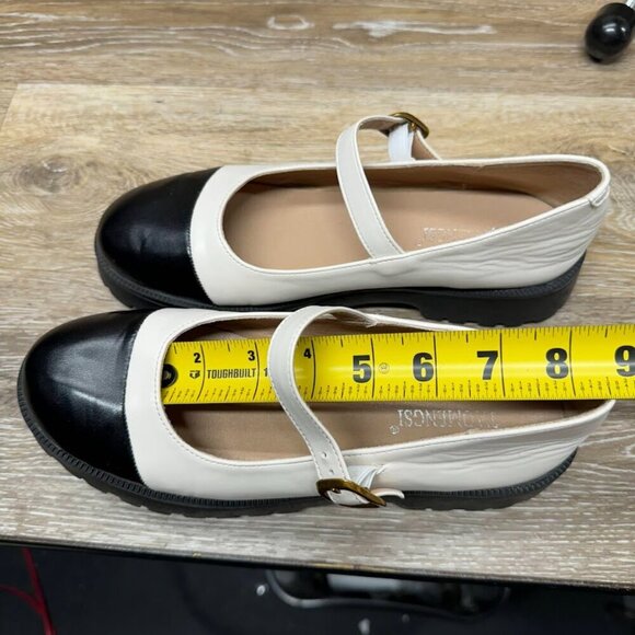 Taomengsi White/Black Cap Toe Mary Janes Women's See picture for Sizing - Picture 5 of 7